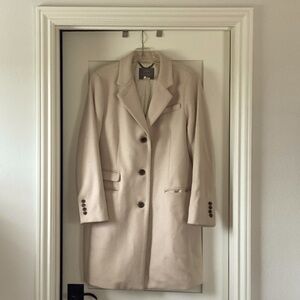 J. Crew Peacoat wool by Nello Gori coat size 14 beige oatmeal light taupe